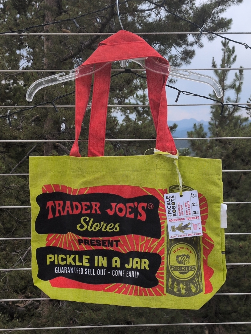Trader Joe's Pickle Tote Bag - NWT